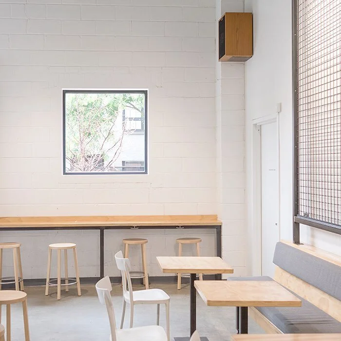 Custom metal table for Blue Bottle Coffee