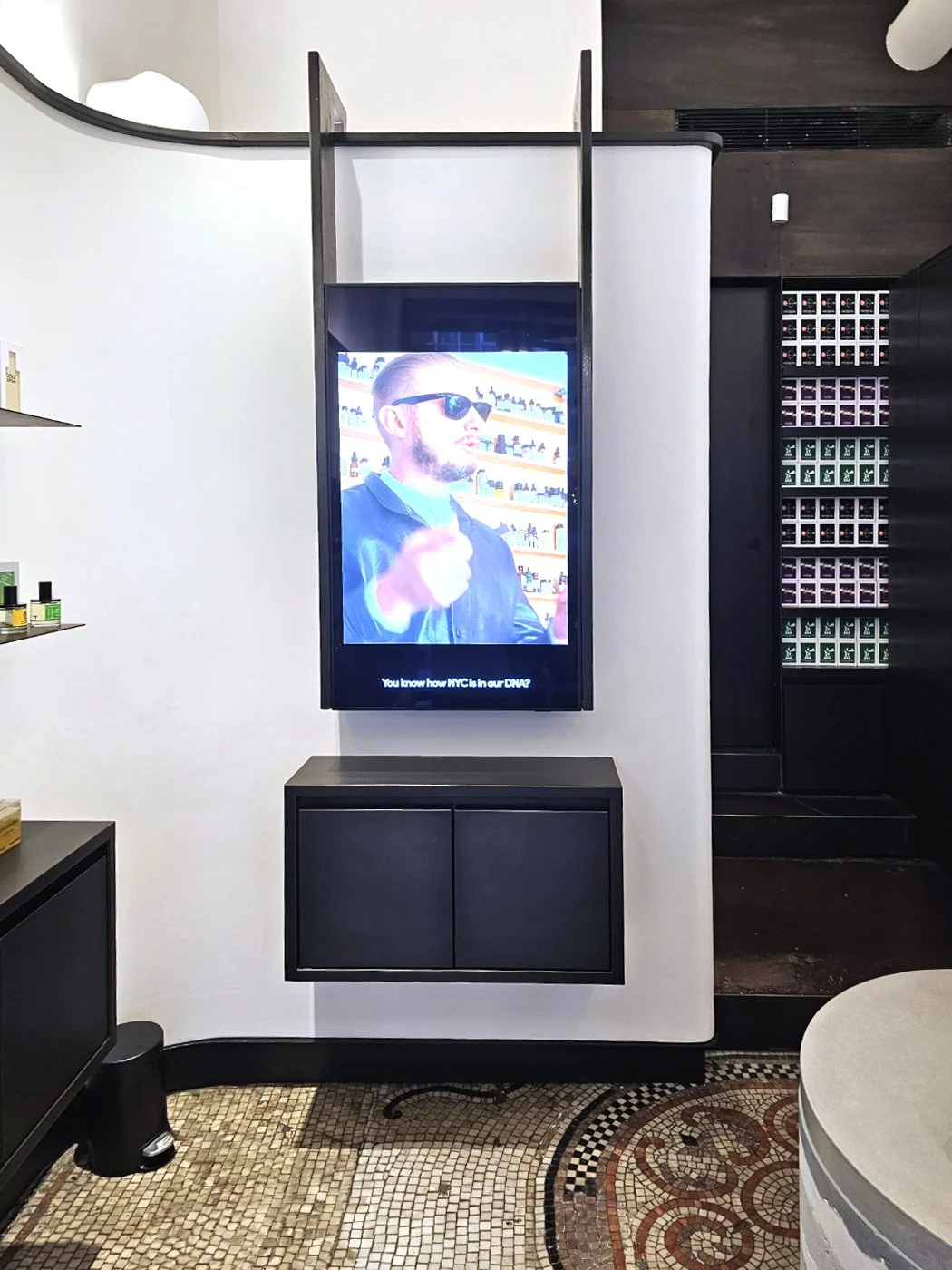 Custom metal shelving unit