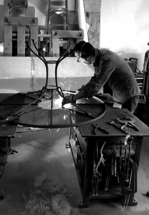 Metalworker in the SCULPTURE BOOK studio
